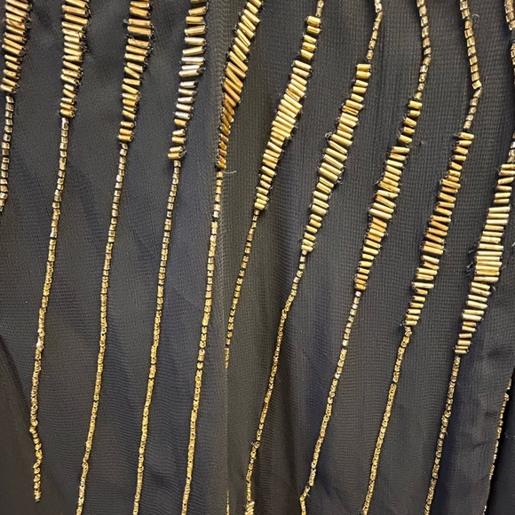 French Connection Black Gold Sheath Mini Dress - Picture 4 of 9